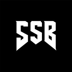 SSB letter logo design for technology company. SSB logo design black and white color combination. SSB logo, SSB vector, SSB design, SSB icon, SSB alphabet. SSB typography logo design.