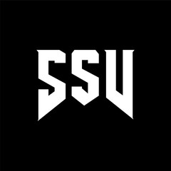 SSV letter logo design for technology company. SSV logo design black and white color combination. SSV logo, SSV vector, SSV design, SSV icon, SSV alphabet. SSV typography logo design.