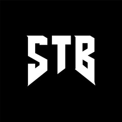 STB letter logo design for technology company. STB logo design black and white color combination. STB logo, STB vector, STB design, STB icon, STB alphabet. STB typography logo design.