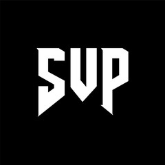 SVP letter logo design for technology company. SVP logo design black and white color combination. SVP logo, SVP vector, SVP design, SVP icon, SVP alphabet. SVP typography logo design.