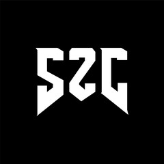 SZC letter logo design for technology company. SZC logo design black and white color combination. SZC logo, SZC vector, SZC design, SZC icon, SZC alphabet. SZC typography logo design.