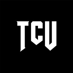 TCU letter logo design for technology company. TCU logo design black and white color combination. TCU logo, TCU vector, TCU design, TCU icon, TCU alphabet. TCU typography logo design.