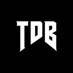 TDB letter logo design for technology company. TDB logo design black and white color combination. TDB logo, TDB vector, TDB design, TDB icon, TDB alphabet. TDB typography logo design.