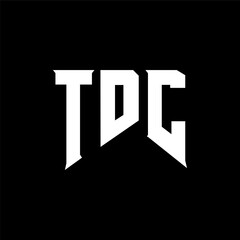 Fototapeta premium TDC letter logo design for technology company. TDC logo design black and white color combination. TDC logo, TDC vector, TDC design, TDC icon, TDC alphabet. TDC typography logo design.