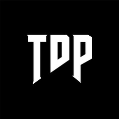 TDP letter logo design for technology company. TDP logo design black and white color combination. TDP logo, TDP vector, TDP design, TDP icon, TDP alphabet. TDP typography logo design.