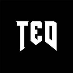 TED letter logo design for technology company. TED logo design black and white color combination. TED logo, TED vector, TED design, TED icon, TED alphabet. TED typography logo design.