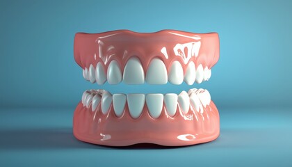 Computer Digital Rendering Of Healthy Teeth And Teeth Treatment For The Best Dental Care Experience. Delivering The Most Advanced Dental Services.