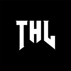 THL letter logo design for technology company. THL logo design black and white color combination. THL logo, THL vector, THL design, THL icon, THL alphabet. THL typography logo design.