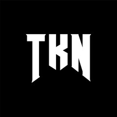 TKN letter logo design for technology company. TKN logo design black and white color combination. TKN logo, TKN vector, TKN design, TKN icon, TKN alphabet. TKN typography logo design.