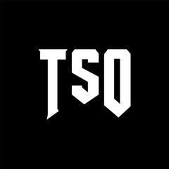 TSO letter logo design for technology company. TSO logo design black and white color combination. TSO logo, TSO vector, TSO design, TSO icon, TSO alphabet. TSO typography logo design.