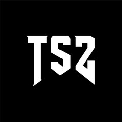 TSZ letter logo design for technology company. TSZ logo design black and white color combination. TSZ logo, TSZ vector, TSZ design, TSZ icon, TSZ alphabet. TSZ typography logo design.