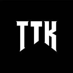 TTK letter logo design for technology company. TTK logo design black and white color combination. TTK logo, TTK vector, TTK design, TTK icon, TTK alphabet. TTK typography logo design.