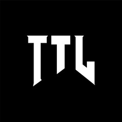 TTL letter logo design for technology company. TTL logo design black and white color combination. TTL logo, TTL vector, TTL design, TTL icon, TTL alphabet. TTL typography logo design.