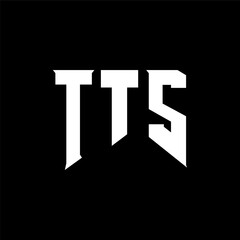 TTS letter logo design for technology company. TTS logo design black and white color combination. TTS logo, TTS vector, TTS design, TTS icon, TTS alphabet. TTS typography logo design.