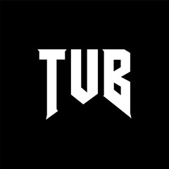 TUB letter logo design for technology company. TUB logo design black and white color combination. TUB logo, TUB vector, TUB design, TUB icon, TUB alphabet. TUB typography logo design.