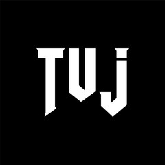 TUJ letter logo design for technology company. TUJ logo design black and white color combination. TUJ logo, TUJ vector, TUJ design, TUJ icon, TUJ alphabet. TUJ typography logo design.