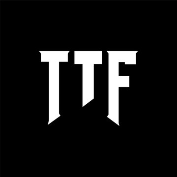 TTF letter logo design for technology company. TTF logo design black and white color combination. TTF logo, TTF vector, TTF design, TTF icon, TTF alphabet. TTF typography logo design.