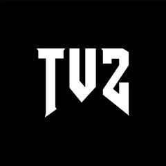 TVZ letter logo design for technology company. TVZ logo design black and white color combination. TVZ logo, TVZ vector, TVZ design, TVZ icon, TVZ alphabet. TVZ typography logo design.
