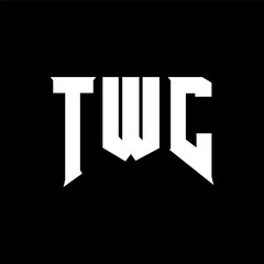 TWC letter logo design for technology company. TWC logo design black and white color combination. TWC logo, TWC vector, TWC design, TWC icon, TWC alphabet. TWC typography logo design.