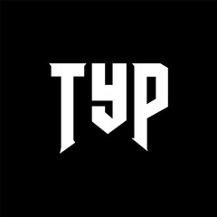Obraz premium TYP letter logo design for technology company. TYP logo design black and white color combination. TYP logo, TYP vector, TYP design, TYP icon, TYP alphabet. TYP typography logo design.