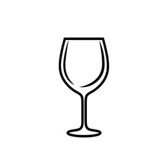 Obraz premium Sleek Wine Glass Logo with Thin Lines and Soft Curves