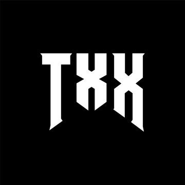 TXX letter logo design for technology company. TXX logo design black and white color combination. TXX logo, TXX vector, TXX design, TXX icon, TXX alphabet. TXX typography logo design.