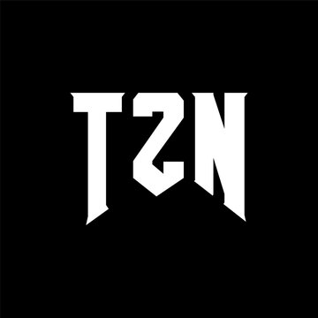 TZN letter logo design for technology company. TZN logo design black and white color combination. TZN logo, TZN vector, TZN design, TZN icon, TZN alphabet. TZN typography logo design.