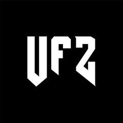 UFZ letter logo design for technology company. UFZ logo design black and white color combination. UFZ logo, UFZ vector, UFZ design, UFZ icon, UFZ alphabet. UFZ typography logo design.