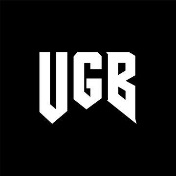 UGB letter logo design for technology company. UGB logo design black and white color combination. UGB logo, UGB vector, UGB design, UGB icon, UGB alphabet. UGB typography logo design.