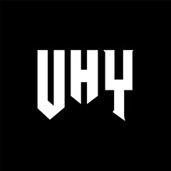 UHY letter logo design for technology company. UHY logo design black and white color combination. UHY logo, UHY vector, UHY design, UHY icon, UHY alphabet. UHY typography logo design.