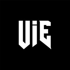 UIE letter logo design for technology company. UIE logo design black and white color combination. UIE logo, UIE vector, UIE design, UIE icon, UIE alphabet. UIE typography logo design.