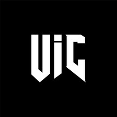 UIC letter logo design for technology company. UIC logo design black and white color combination. UIC logo, UIC vector, UIC design, UIC icon, UIC alphabet. UIC typography logo design.