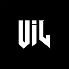 UIL letter logo design for technology company. UIL logo design black and white color combination. UIL logo, UIL vector, UIL design, UIL icon, UIL alphabet. UIL typography logo design.