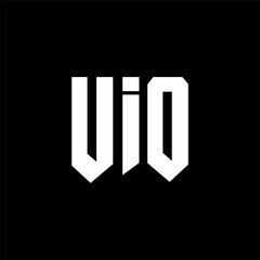 UIO letter logo design for technology company. UIO logo design black and white color combination. UIO logo, UIO vector, UIO design, UIO icon, UIO alphabet. UIO typography logo design.