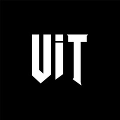 UIT letter logo design for technology company. UIT logo design black and white color combination. UIT logo, UIT vector, UIT design, UIT icon, UIT alphabet. UIT typography logo design.