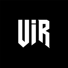 UIR letter logo design for technology company. UIR logo design black and white color combination. UIR logo, UIR vector, UIR design, UIR icon, UIR alphabet. UIR typography logo design.