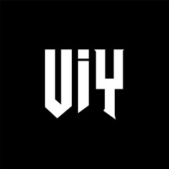 UIY letter logo design for technology company. UIY logo design black and white color combination. UIY logo, UIY vector, UIY design, UIY icon, UIY alphabet. UIY typography logo design.