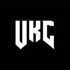 UKC letter logo design for technology company. UKC logo design black and white color combination. UKC logo, UKC vector, UKC design, UKC icon, UKC alphabet. UKC typography logo design.