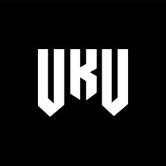 UKU letter logo design for technology company. UKU logo design black and white color combination. UKU logo, UKU vector, UKU design, UKU icon, UKU alphabet. UKU typography logo design.