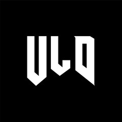 ULD letter logo design for technology company. ULD logo design black and white color combination. ULD logo, ULD vector, ULD design, ULD icon, ULD alphabet. ULD typography logo design.