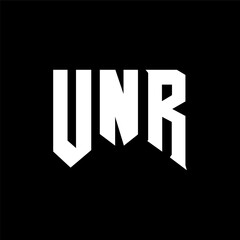 UNR letter logo design for technology company. UNR logo design black and white color combination. UNR logo, UNR vector, UNR design, UNR icon, UNR alphabet. UNR typography logo design.