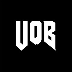 Fototapeta premium UQB letter logo design for technology company. UQB logo design black and white color combination. UQB logo, UQB vector, UQB design, UQB icon, UQB alphabet. UQB typography logo design.