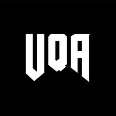 UQA letter logo design for technology company. UQA logo design black and white color combination. UQA logo, UQA vector, UQA design, UQA icon, UQA alphabet. UQA typography logo design.