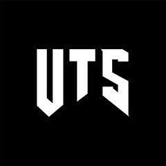 UTS letter logo design for technology company. UTS logo design black and white color combination. UTS logo, UTS vector, UTS design, UTS icon, UTS alphabet. UTS typography logo design.