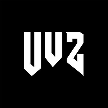 UVZ letter logo design for technology company. UVZ logo design black and white color combination. UVZ logo, UVZ vector, UVZ design, UVZ icon, UVZ alphabet. UVZ typography logo design.