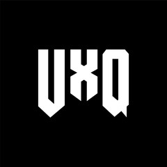 UXQ letter logo design for technology company. UXQ logo design black and white color combination. UXQ logo, UXQ vector, UXQ design, UXQ icon, UXQ alphabet. UXQ typography logo design.