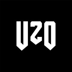 UZO letter logo design for technology company. UZO logo design black and white color combination. UZO logo, UZO vector, UZO design, UZO icon, UZO alphabet. UZO typography logo design.