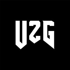 UZG letter logo design for technology company. UZG logo design black and white color combination. UZG logo, UZG vector, UZG design, UZG icon, UZG alphabet. UZG typography logo design.