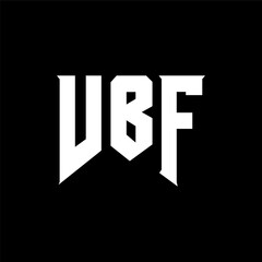 Fototapeta premium VBF letter logo design for technology company. VBF logo design black and white color combination. VBF logo, VBF vector, VBF design, VBF icon, VBF alphabet. VBF typography logo design.