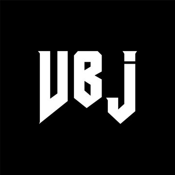 VBJ letter logo design for technology company. VBJ logo design black and white color combination. VBJ logo, VBJ vector, VBJ design, VBJ icon, VBJ alphabet. VBJ typography logo design.